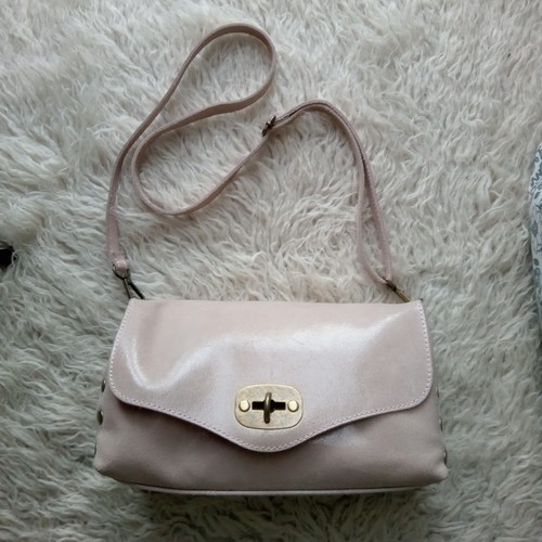 Borsa pelle rosa - in,