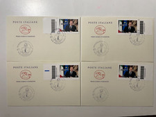 2024 Giro Buste FDC Personalizzate Silvio Berlusconi Annullo su Codici a Barre