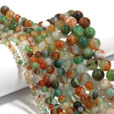 Perline distanziali rotonde agata pavone pietra naturale per fare gioielli 4 6 8 10 12 mm