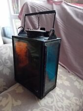 rara lampada ad olio inizio 1900 ferrovie dello stato FS luce bianca rossa verde