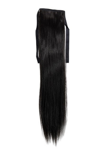 Toupet treccia nero liscio - toupet,