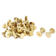 M5x10mm Brass Plated Edged
