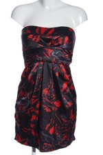 AMISU Abito senza spalle Donna Abito Taglia IT 38 nero-rosso elegante