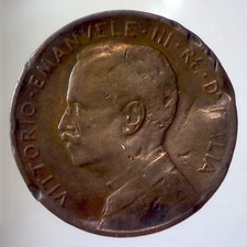 REGNO D'ITALIA 5 centesimi Italia su Prora 1909