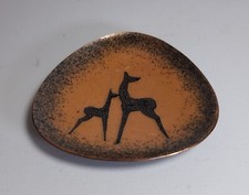 Ciotola Vintage Rame Smaltato Design Cavalli cm 10 anni '60 Stile De Poli Celini