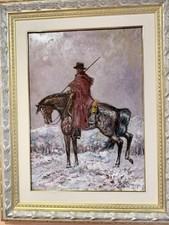 Quadro olio tela con - su,