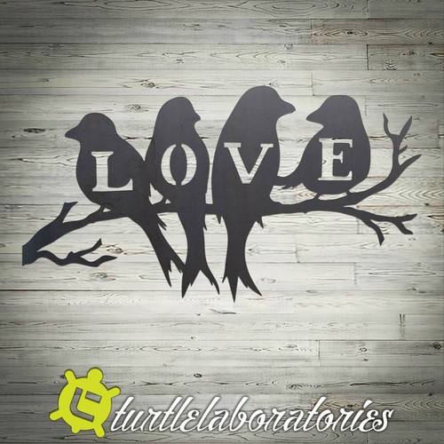 Decorazione love birds metallo - decorazione,