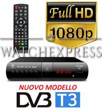 DIGITALE TERRESTRE DVB-T3 DECODER TV SCART HDMI 4K H265 TELECOMANDO PILE
