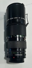Canon obiettivo zoom FD 80-200 mm f/4 MF con copriobiettivo anteriore e posteriore + filtro Tiffen  