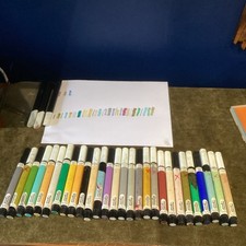 31 penne pennarelli artistici permanenti Pantone by Letraset vintage miste usate testate