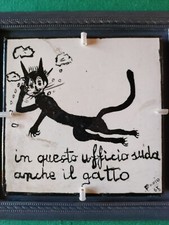 Mattonella in maiolica dipinta 1965 Potenza Picena