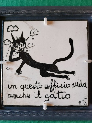 Mattonella maiolica dipinta - in,