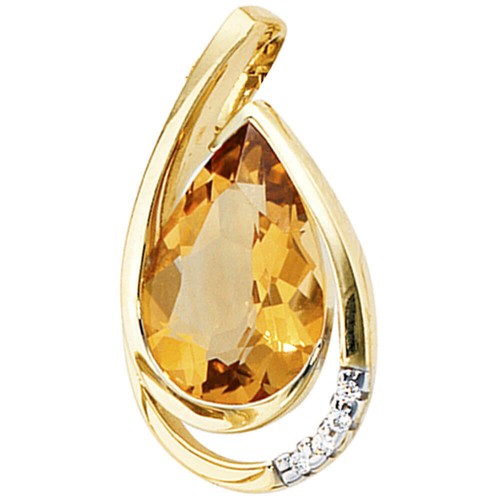 Schmuck krone ciondolo - schmuck, citrino