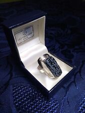 Anello argento 925 con ossidiana fiocco di neve - 925 Silver Ring with obsidian