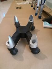  Carrello Porta PC, 4 Ruote di cui 2 frenanti, Nero e Argento