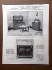 La sala da Pranzo nella Casa Moderna Ducrot Luigi XVI Buffet Servante del 1914