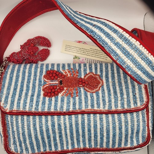 Borsa tracolla con - a, perline
