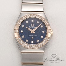 Omega Lady Constellation acciaio oro rosa 750 diamanti 123.24.24.60.53.001