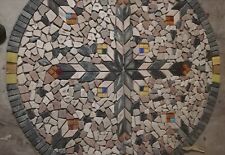 Mosaico Rosone In Pietra Misura 120 Rotondo