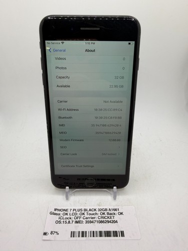 Apple iphone plus black - 7,