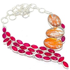 Copper Rutile Quartz, Ruby 925