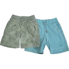 Pacchetto pantaloncini ragazzo Psycho Bunny verde blu coulisse moderno cool Kidcore Urban