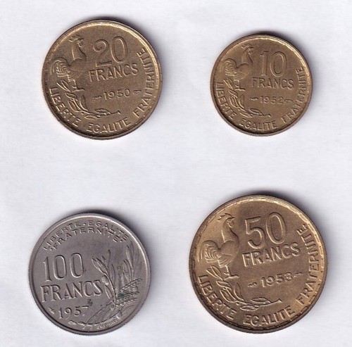 Francia franchi 1952 - 4x,