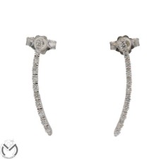 Orecchini oro bianco 18 kt 750 tennis diamanti 0,22 ct -397/VE-