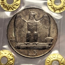 5 Lire -Ag- 1928 "Aquilino" 1