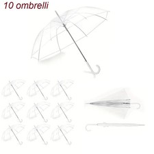 10 ombrelli trasparenti