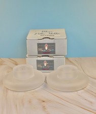 Set 2 portacandele conici Tupperware Magic Lights vetro trasparente smerigliato nuovi con scatola