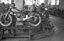 Motorcycles being assembled