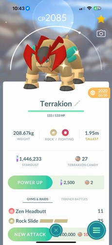 Shiny terrakion 2020 garantito - terrakion,