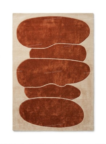 Tappeto terracotta beige - , lana