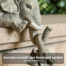 Gruppo di 3 Elefanti in Resina