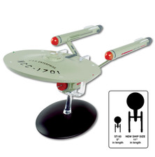 USS Enterprise NCC-1701 XL Star Trek metallo modello Eaglemoss 28 cm + caricatore