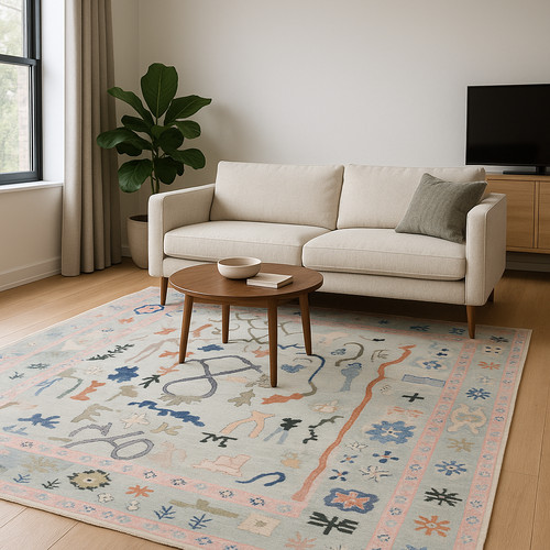 Tappeto turco grigio - , chiaro