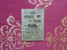 Orario dei Treni Horaire des trains Hiver 1933-34