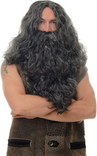 Parrucca Barba Barba Folta Carnevale Profeta Sadhu Guru Gesù Hipster Vichingo Ba