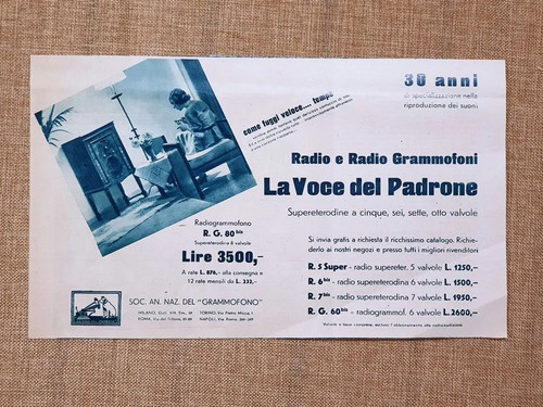 Radio grammofoni voce del - e,