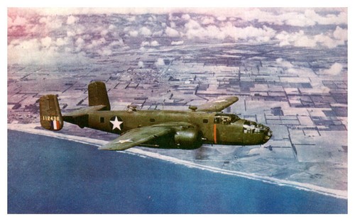 Cartolina dell aeroplano b25 - cartolina,