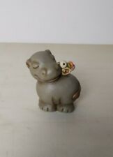 Statuetta Thun animali Ippopotamo Con Uccellino