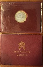 500 lire VATICANO PAPA SEDE VACANTE 1958 MCMLVIII  (ARGENTO)