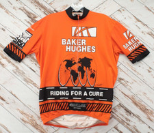 Maglia ciclismo uomo VOmax Baker Hughes arancione grande cavalcata per una cura 2005