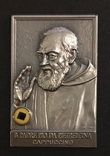 RELIQUIA ORIGINALE DI PADRE PIO DA PIETRELCINA EX INDUMENTIS SANTO IMMAGINE