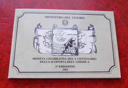 500 lire 1991 fdc colombo - lire,