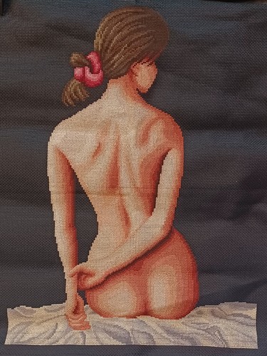 Figura femminile nuda cucita - , a