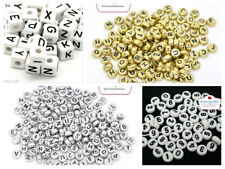 Distanziatori Perle Lettere Alfabeto A/Z e Numeri 0-9 in Acrilico scegli