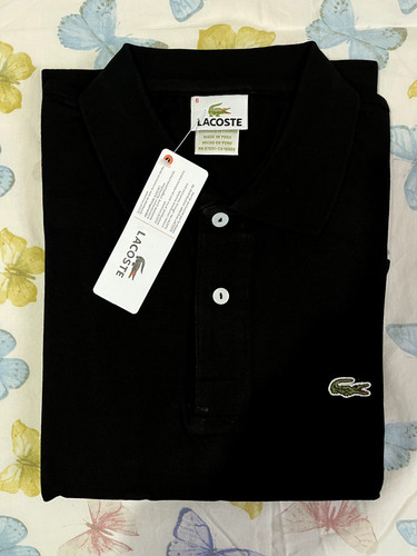 Polo lacoste nero talgia - polo,