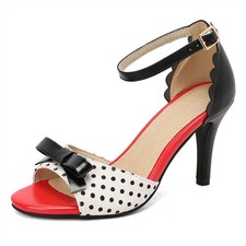 Sandali donna colorblock punta